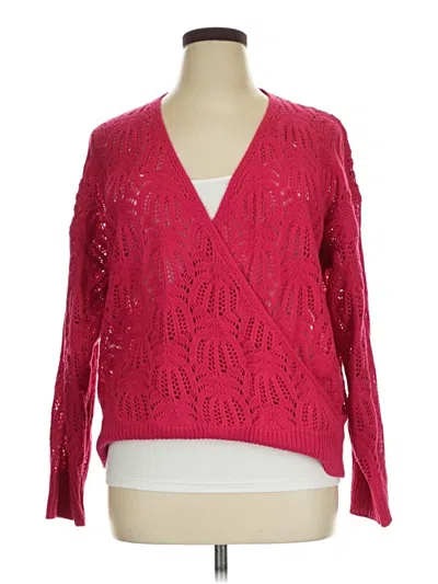 Pre-owned Shein Curve Pullover Sweater In Red