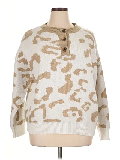Pre-owned Shein Curve Pullover Sweater In Tan