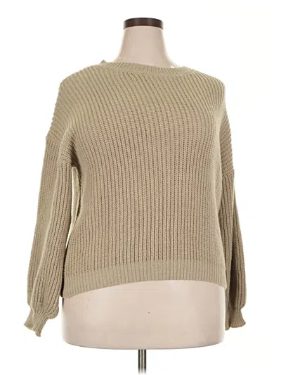 Pre-owned Shein Curve Pullover Sweater In Tan
