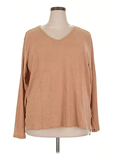 Pre-owned Shein Curve Pullover Sweater In Tan