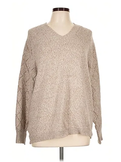 Pre-owned Shein Curve Pullover Sweater In Tan