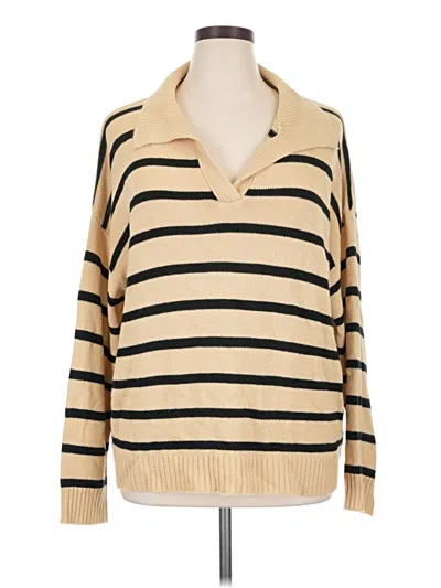 Pre-owned Shein Curve Pullover Sweater In Tan