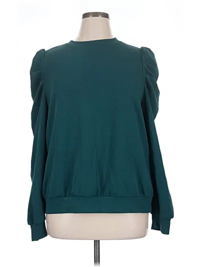 Pre-owned Shein Curve Pullover Sweater In Teal