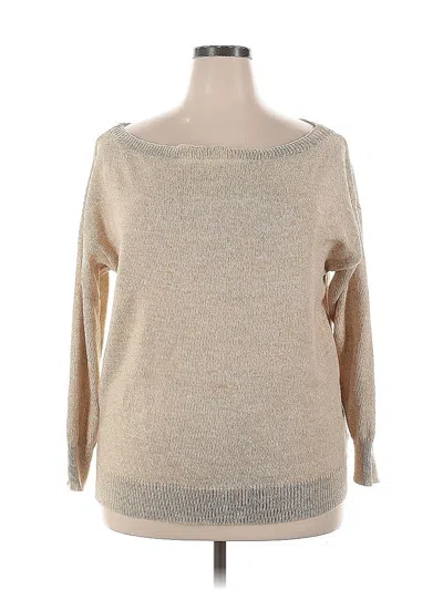 Pre-owned Shein Curve Pullover Sweater In White