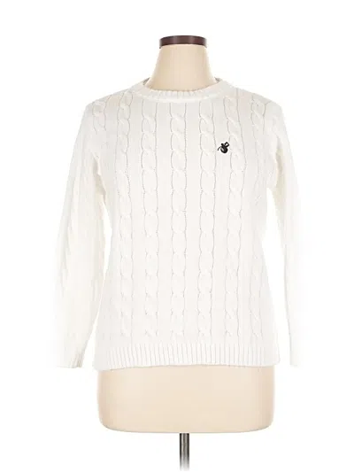 Pre-owned Shein Curve Pullover Sweater In White