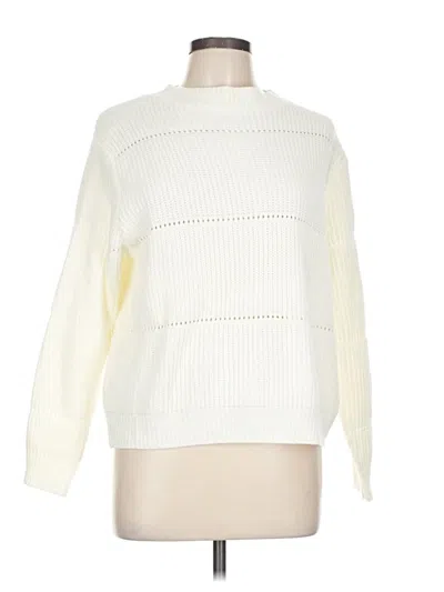 Pre-owned Shein Curve Pullover Sweater In White