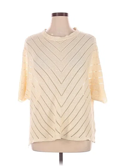 Pre-owned Shein Curve Pullover Sweater In White