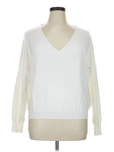 Pre-owned Shein Curve Pullover Sweater In White