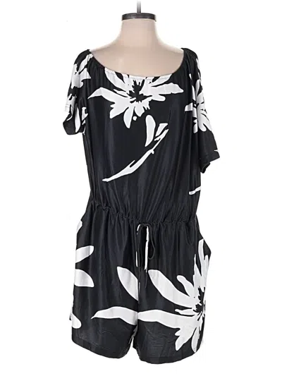 Pre-owned Shein Curve Romper In Black