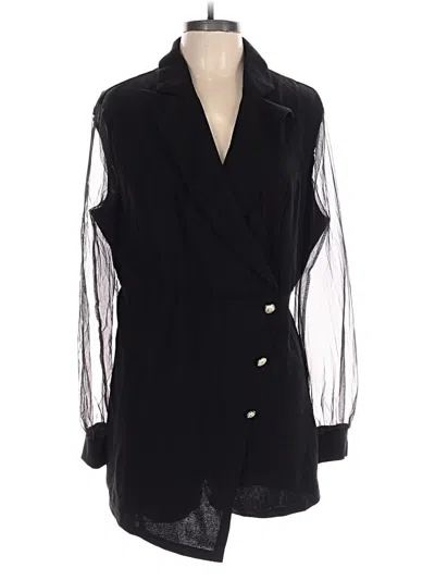 Pre-owned Shein Curve Romper In Black