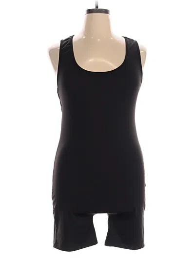 Pre-owned Shein Curve Romper In Black