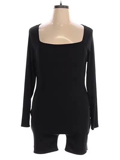 Pre-owned Shein Curve Romper In Black