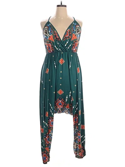 Pre-owned Shein Curve Romper In Blue