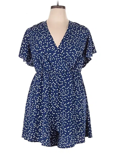 Pre-owned Shein Curve Romper In Blue