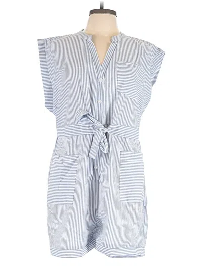 Pre-owned Shein Curve Romper In Blue