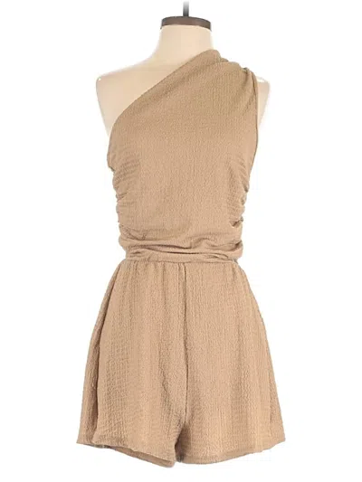 Pre-owned Shein Curve Romper In Brown