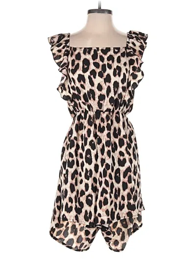 Pre-owned Shein Curve Romper In Brown