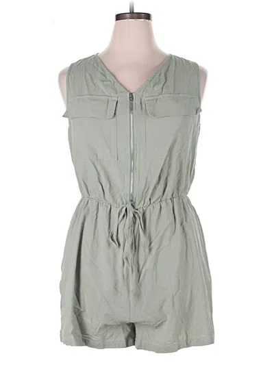 Pre-owned Shein Curve Romper In Green