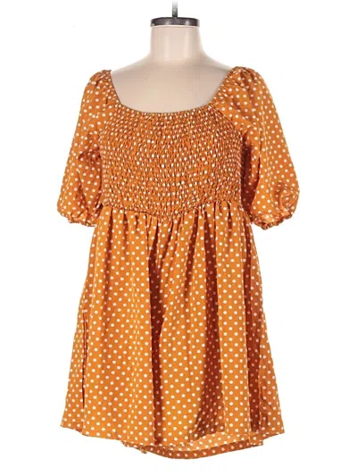Pre-owned Shein Curve Romper In Orange