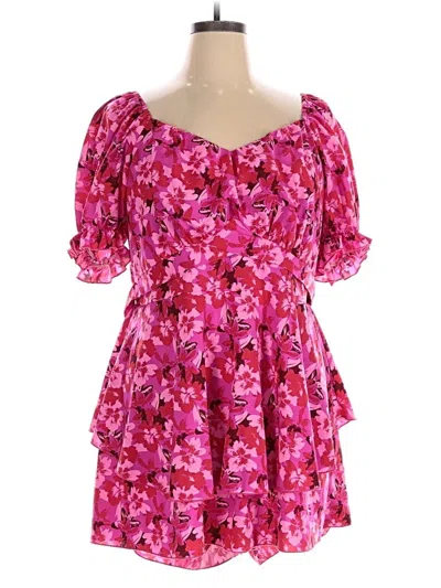 Pre-owned Shein Curve Romper In Pink