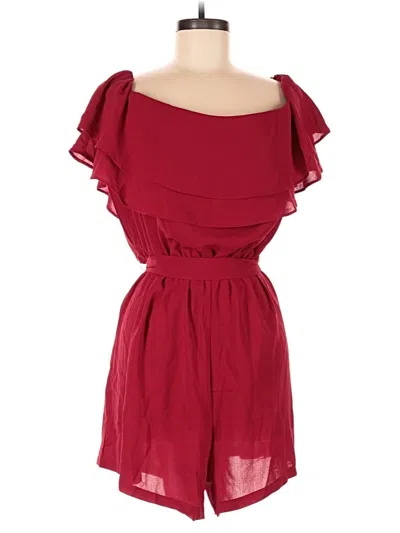 Pre-owned Shein Curve Romper In Red