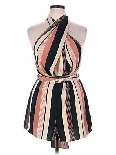 Pre-owned Shein Curve Romper In Tan