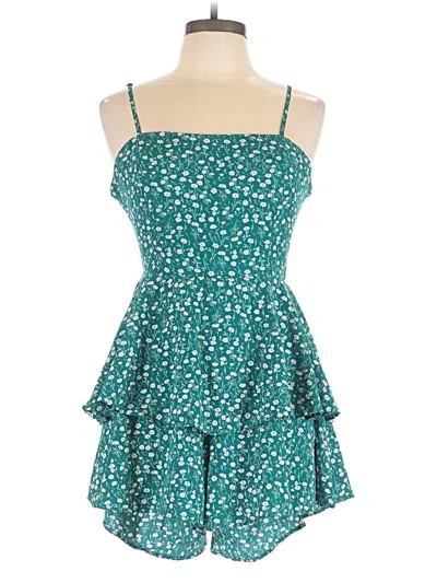 Pre-owned Shein Curve Romper In Teal