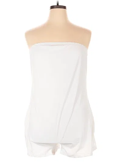Pre-owned Shein Curve Romper In White