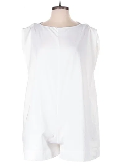Pre-owned Shein Curve Romper In White