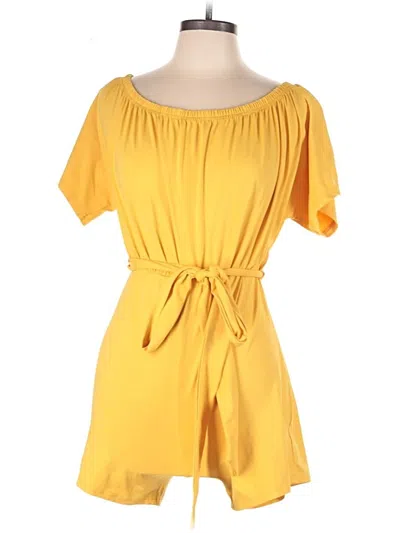 Pre-owned Shein Curve Romper In Yellow