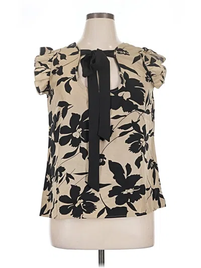 Pre-owned Shein Curve Short Sleeve Blouse In Tan