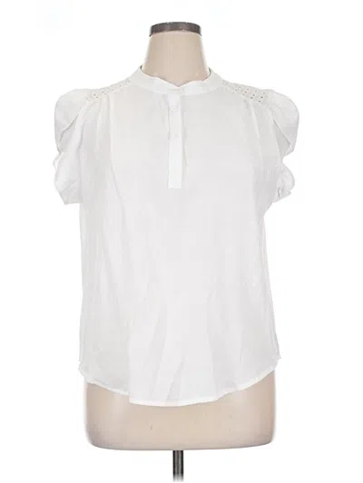 Pre-owned Shein Curve Short Sleeve Blouse In White