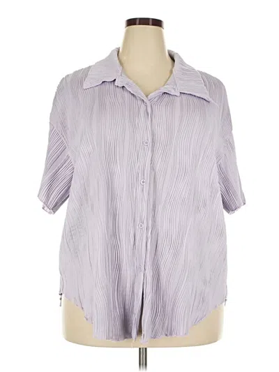 Pre-owned Shein Curve Short Sleeve Polo Shirt In Purple