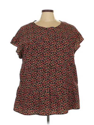 Pre-owned Shein Curve Short Sleeve T-shirt In Brown