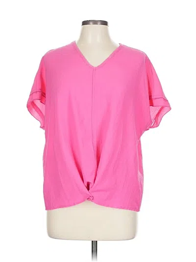 Pre-owned Shein Curve Short Sleeve T-shirt In Pink