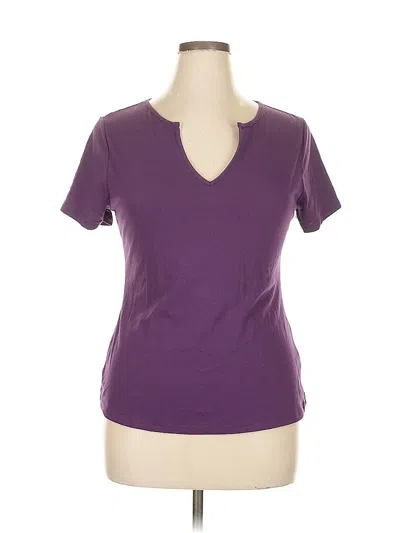 Pre-owned Shein Curve Short Sleeve T-shirt In Purple