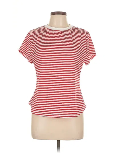 Pre-owned Shein Curve Short Sleeve T-shirt In Red