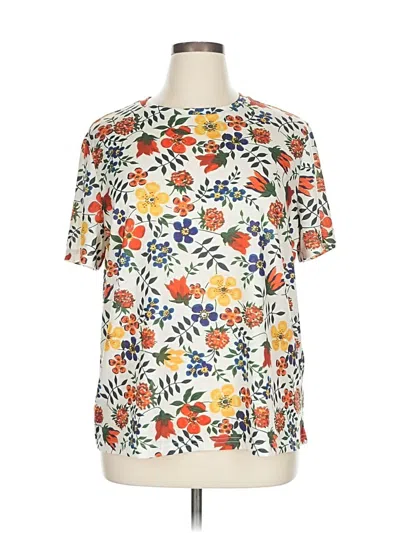 Pre-owned Shein Curve Short Sleeve T-shirt In White