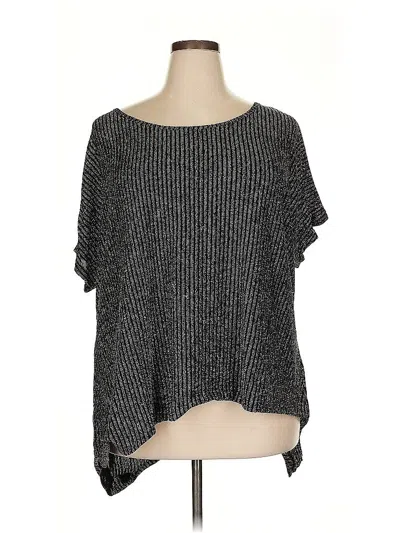 Pre-owned Shein Curve Short Sleeve Top Gray Square Neckline Tops