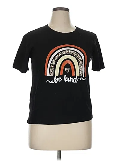 Pre-owned Shein Curve Short Sleeve T-shirt In Black