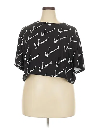 Pre-owned Shein Curve Short Sleeve T-shirt In Black