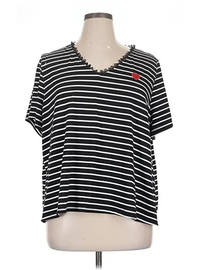 Pre-owned Shein Curve Short Sleeve T-shirt In Black