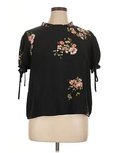 Pre-owned Shein Curve Short Sleeve T-shirt In Black