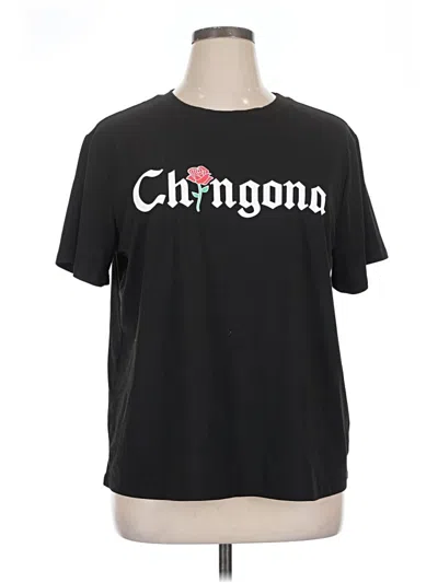 Pre-owned Shein Curve Short Sleeve T-shirt In Black