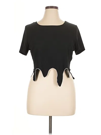 Pre-owned Shein Curve Short Sleeve T-shirt In Black