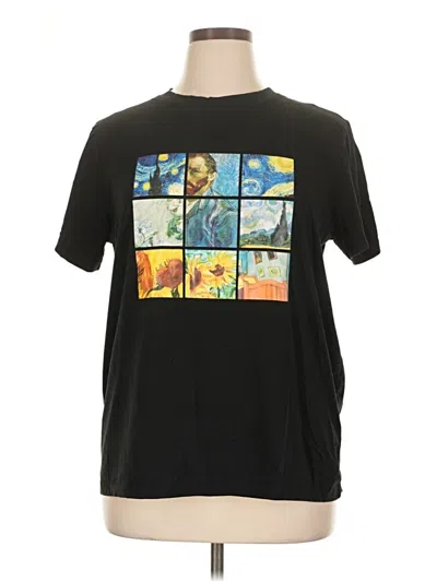 Pre-owned Shein Curve Short Sleeve T-shirt In Black