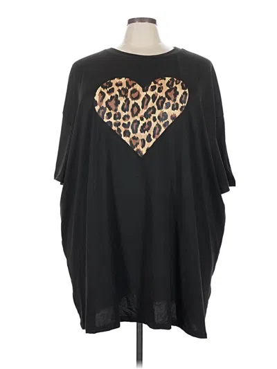 Pre-owned Shein Curve Short Sleeve T-shirt In Black
