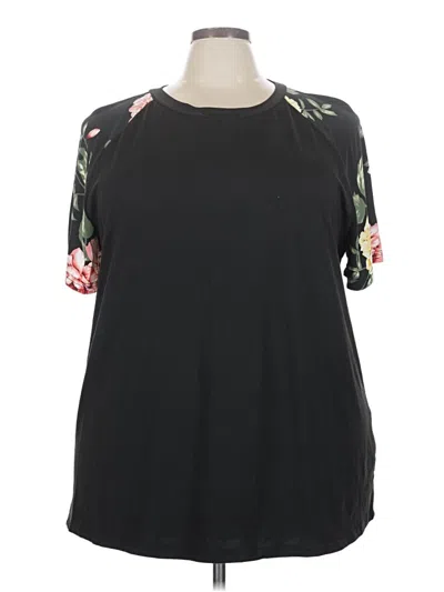 Pre-owned Shein Curve Short Sleeve T-shirt In Black