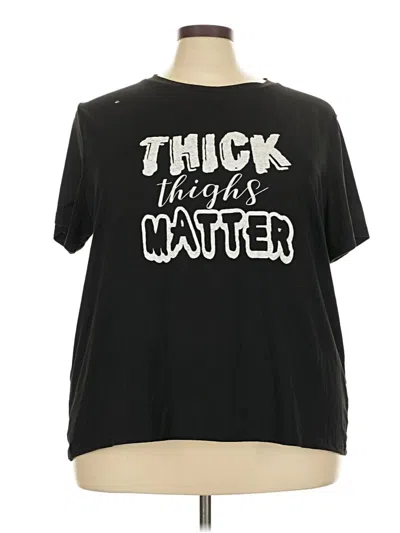 Pre-owned Shein Curve Short Sleeve T-shirt In Black