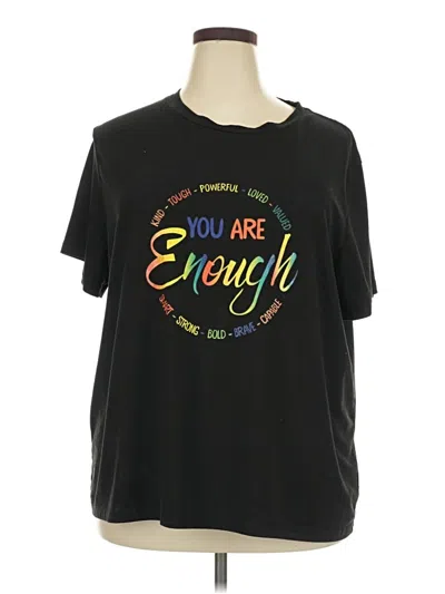 Pre-owned Shein Curve Short Sleeve T-shirt In Black